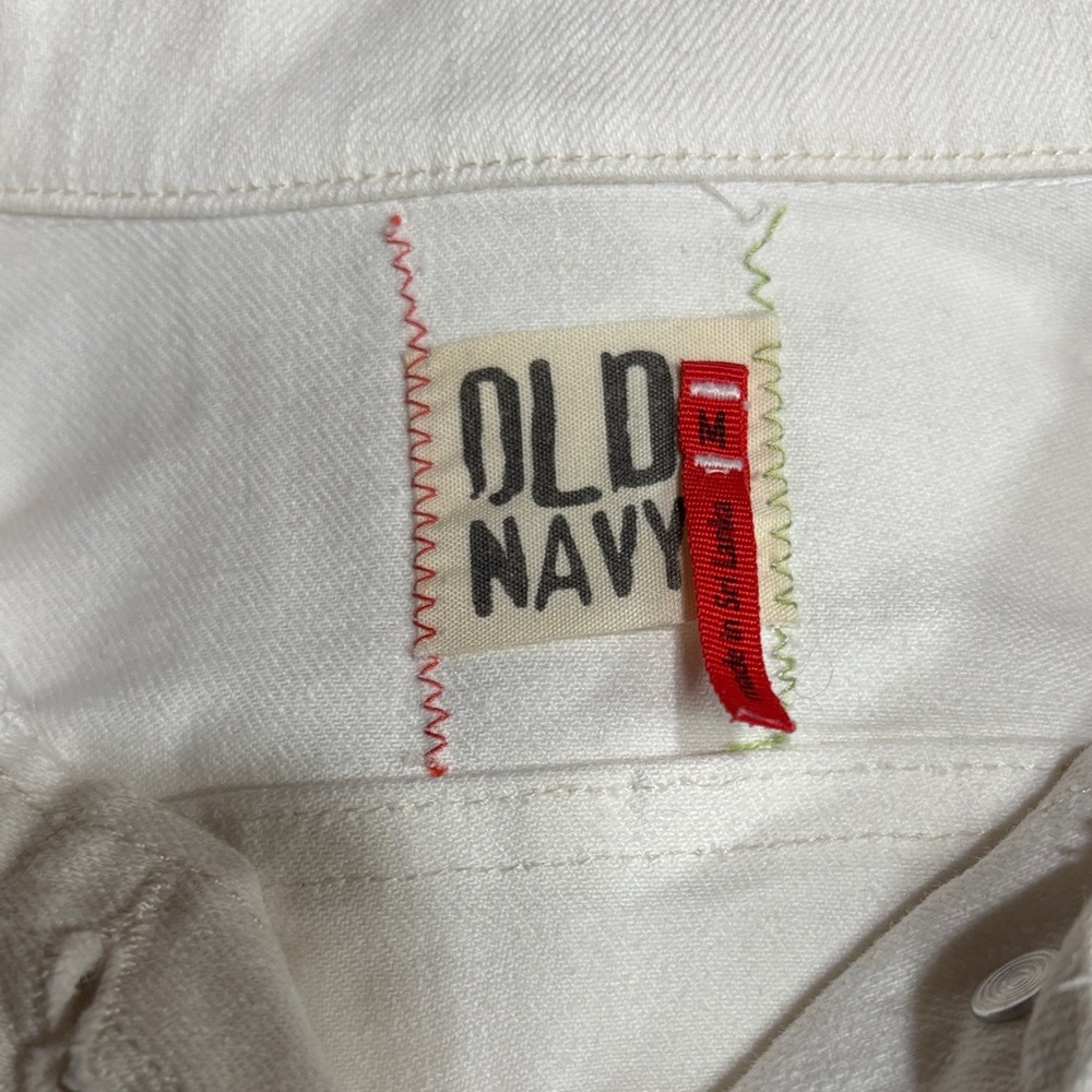 Old Navy Women's White Jean Jacket - Picture 2 of 10